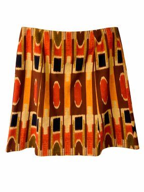 Plus Size Brandolino Stretch A-Line Skirt Bold Geometric Print Size 18